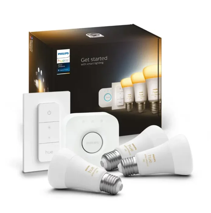 Philips Hue E27 Startsæt White Ambiance Bridge + Switch 1055lm 11W