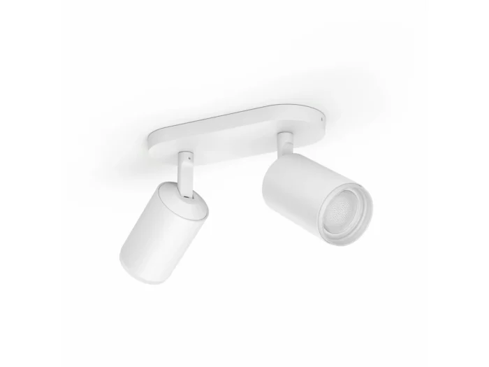 Philips Hue Fugato Plate/Spiral 2x5.7W Spots - Hvid