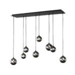 Fischer & Honsel Bala pendellampe – moderne design i sandsort med røget glas