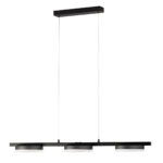 Fischer & Honsel Kiku pendellampe – elegant sort design med justerbart hvidt lys
