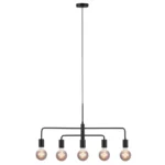 Nordlux Gloom 5-Spot Lysekrone - Sort Ø74 cm