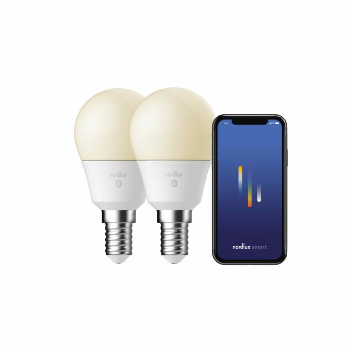 Nordlux Smart E14 2-pack G45 2200-6500 Kelvin 470 Lumen Pære Hvid