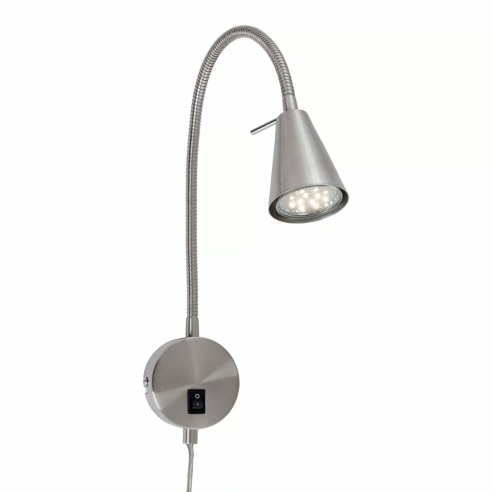 Casalux LED Sengelampe med fleksibel arm i krom