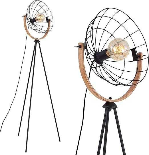 Briloner Retro gulvlampe sort 149 cm