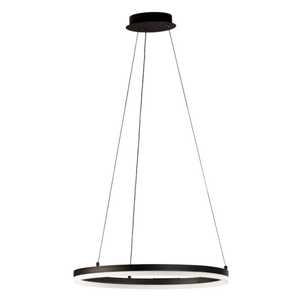 Fischer & Honsel Sirko pendellampe Ø60 cm sort metal med LED, dæmpbar og CCT-justering