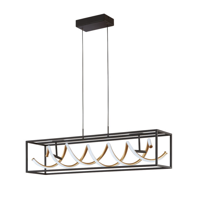 Fischer & Honsel Gian pendellampe sort LED 90 cm dæmpbar med CCT og fjernbetjening